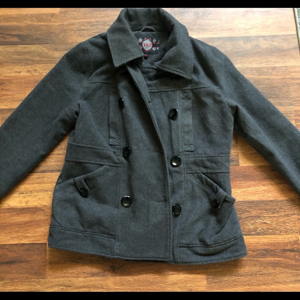YMI Dark Gray Pea Coat